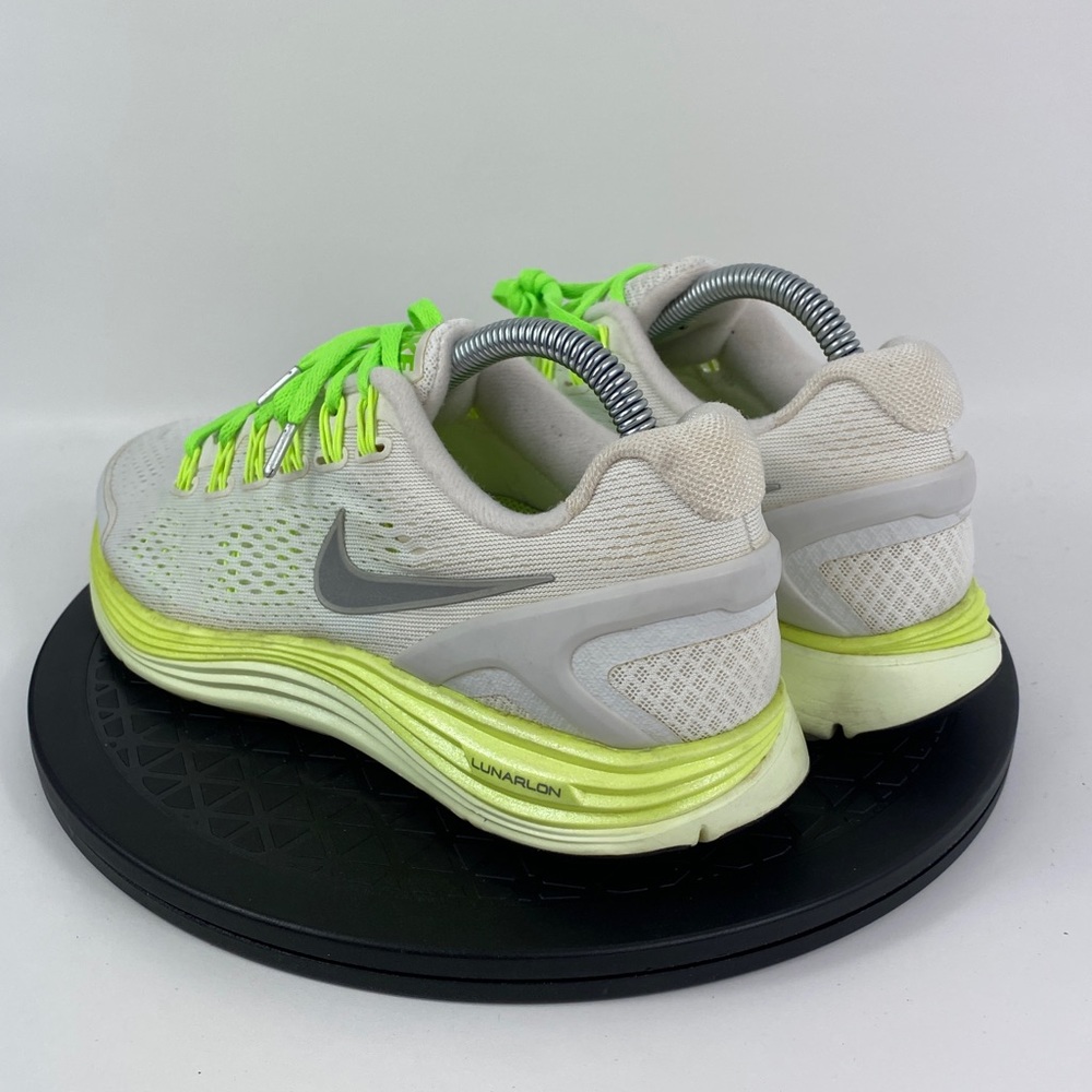 Nike Lunarglide 4 White/Green Running Shoes 531988-103 Women's Size 8 - Picture 7 of 13